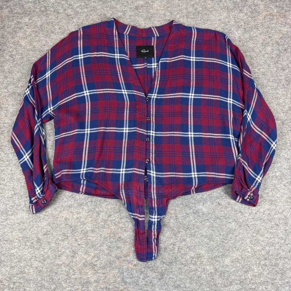 Rails‎ Sloane Button Front Tie Shirt Plaid Womens Medium M